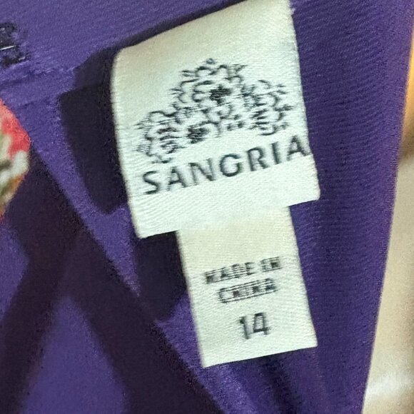 Sangria Sleeveless Dress SZ 14 Elegant Prom Wedding Formal - Picture 5 of 6